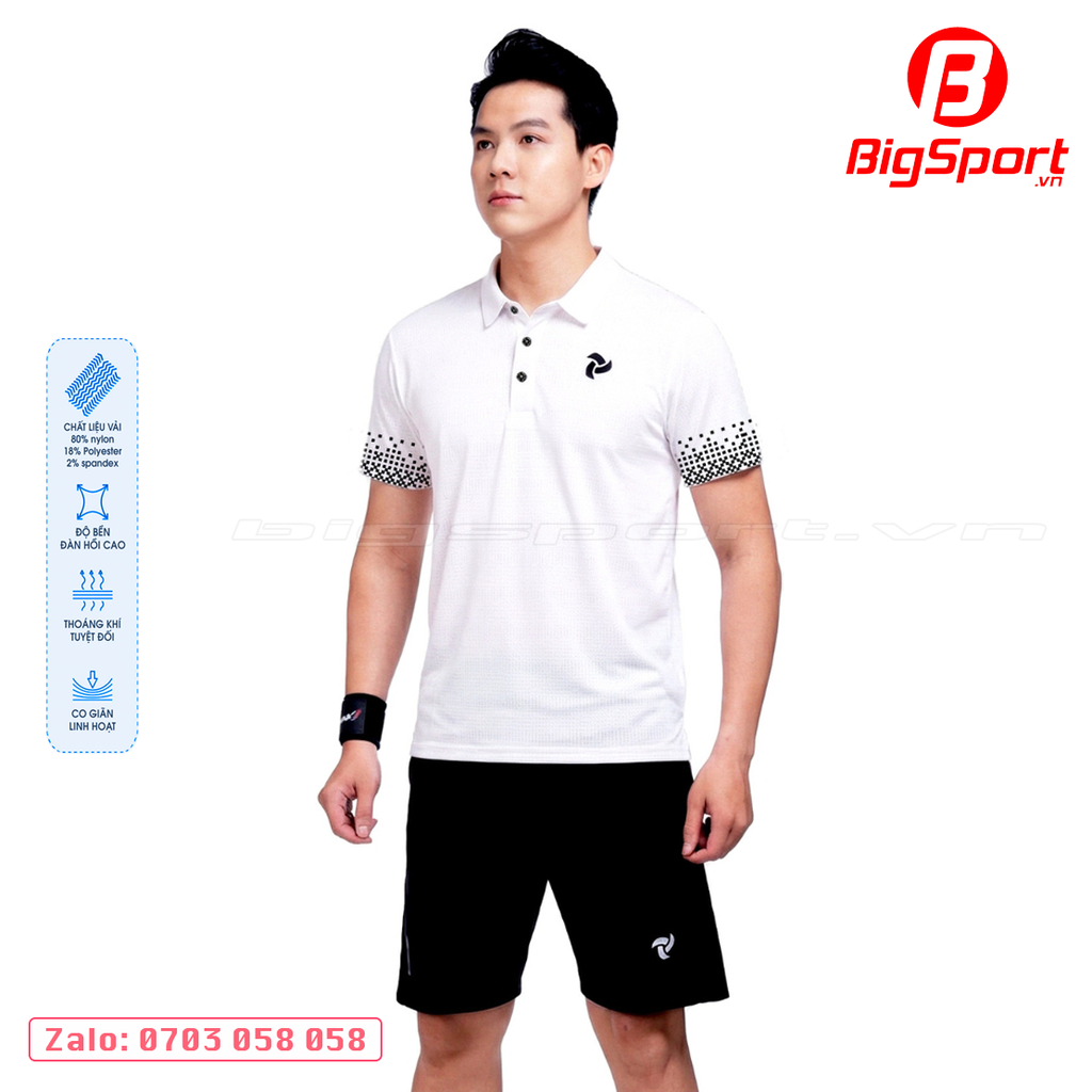 Áo Polo thể thao nam Just Play Pixel