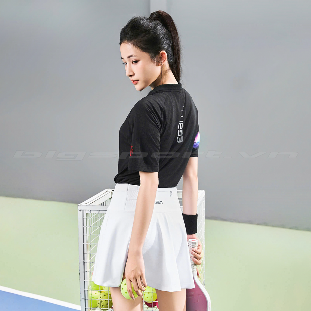 Áo cầu lông nam nữ Egan Air cổ trụ