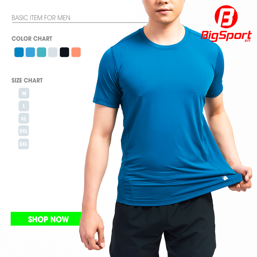 Áo thể thao nam cổ tròn Icado HT103