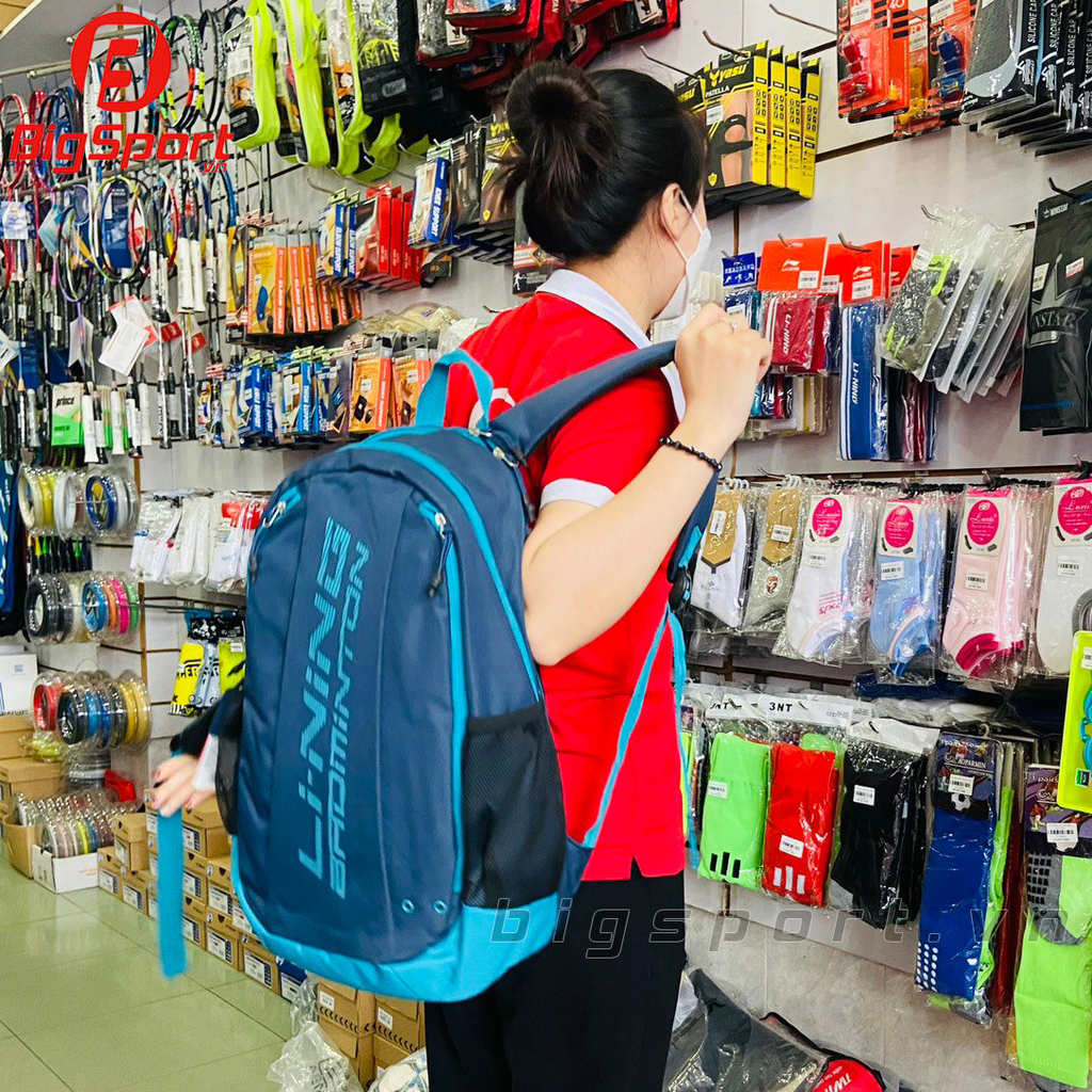 Balo cầu lông Lining ABSR142 màu xanh