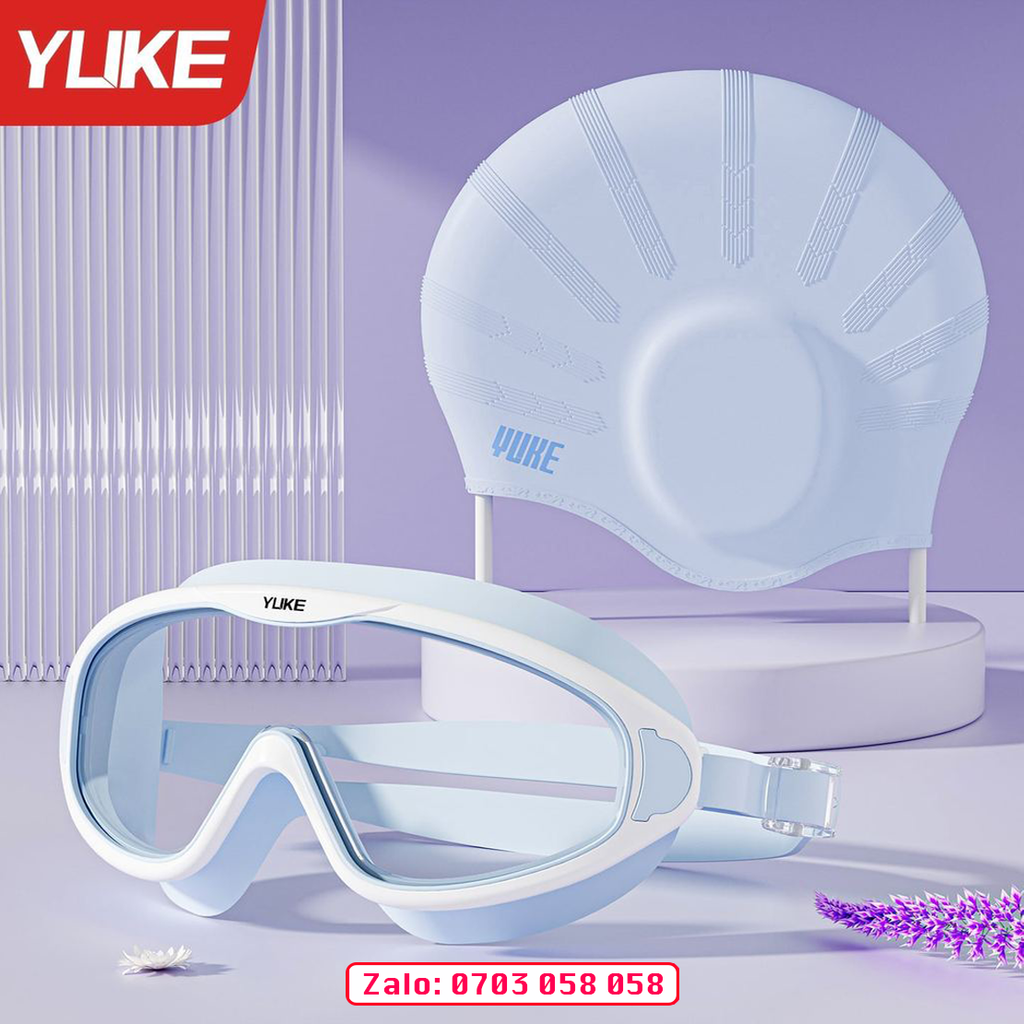 Bộ kính và nón bơi trùm tai chống nước GJ019K