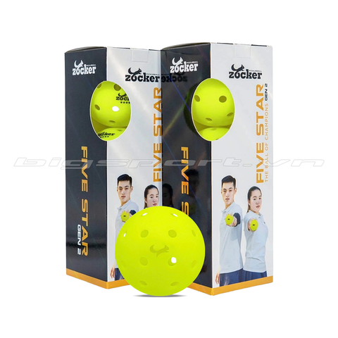 Bóng Pickleball Zocker Five Star Gen2 hộp 3 quả