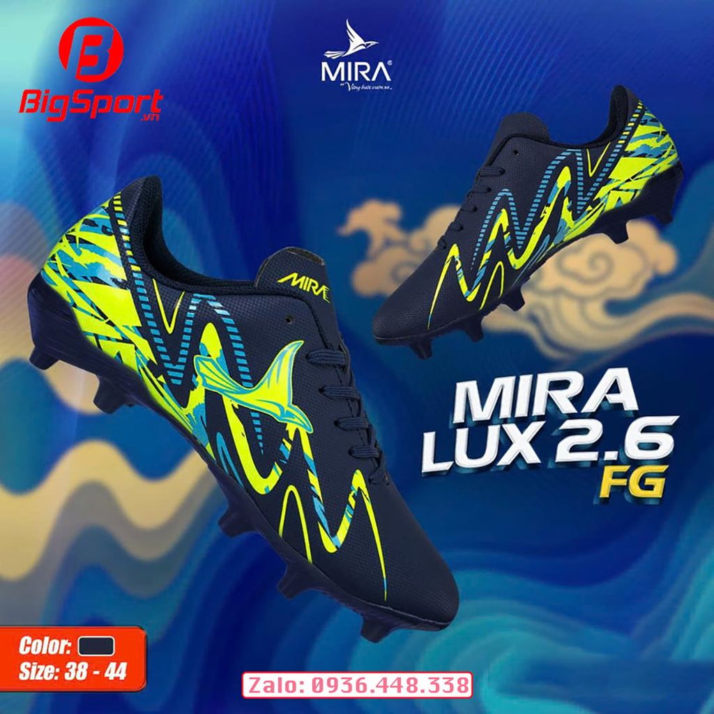 Giày đá bóng sân cỏ tự nhiên Mira Lux 2.6