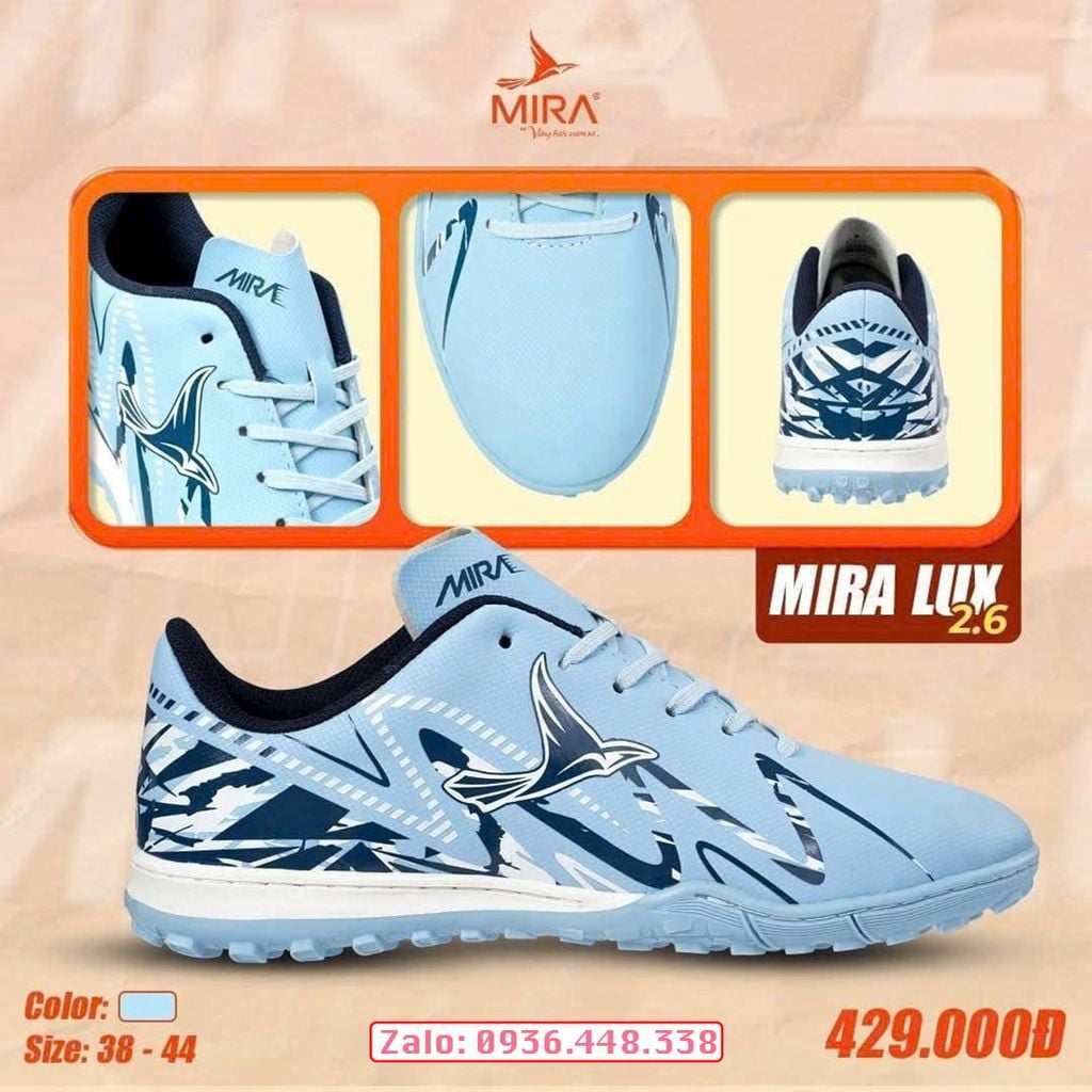 Giày đá bóng sân cỏ nhân tạo Mira Lux 2.6
