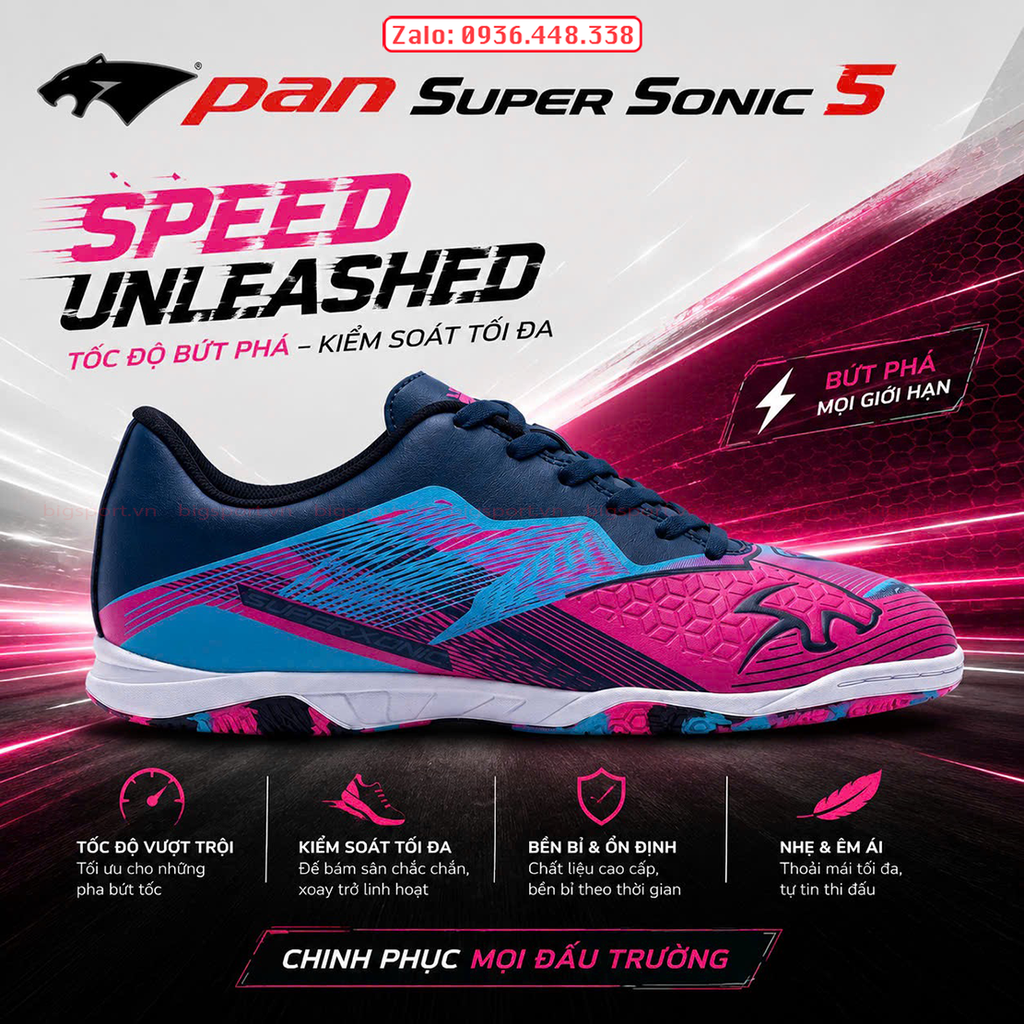 Giày Pan Super Sonic 5 đế IC