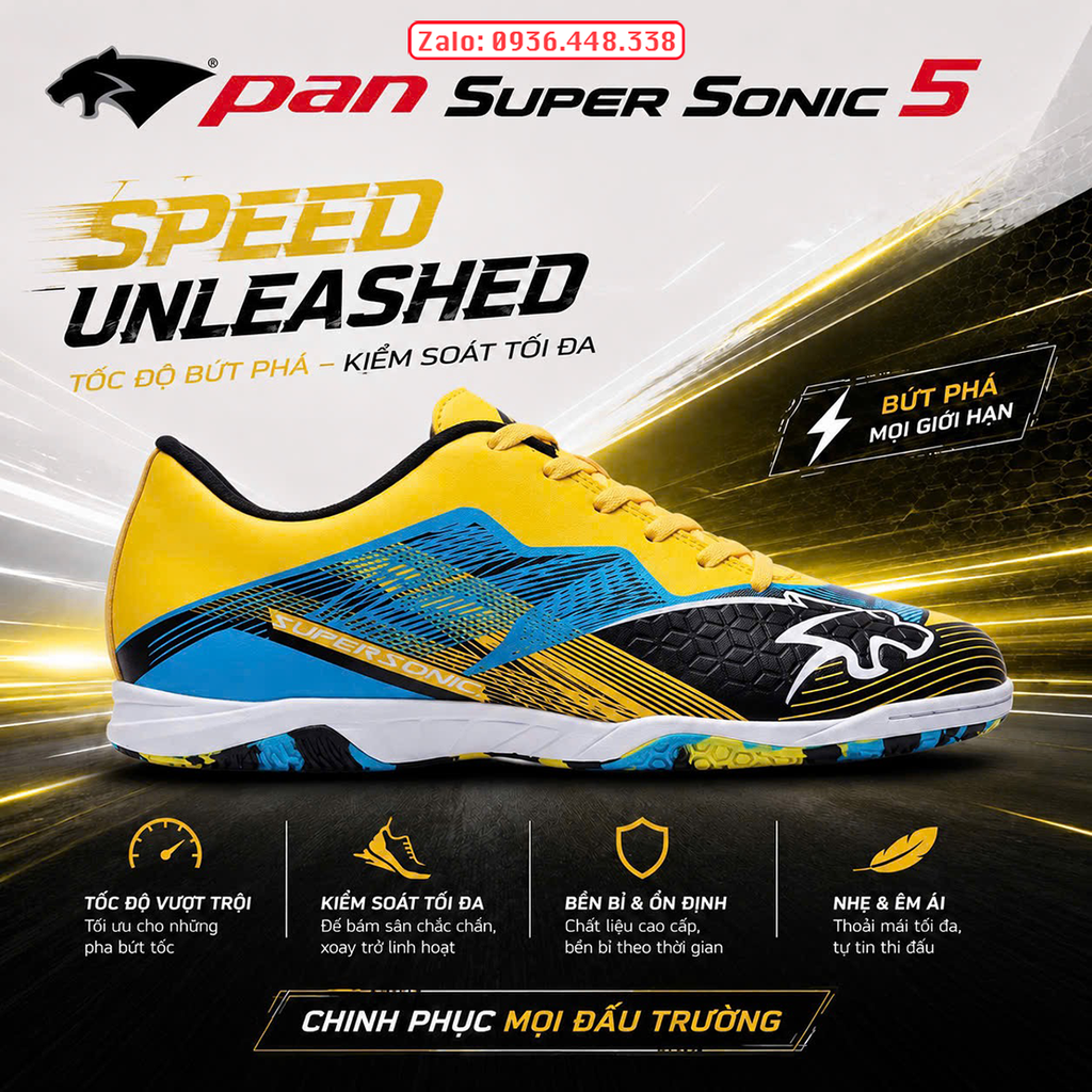 Giày Pan Super Sonic 5 đế IC