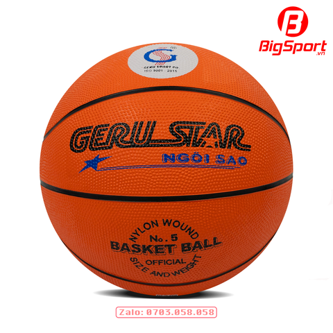 Quả bóng rổ cao su GeruStar B5 màu cam