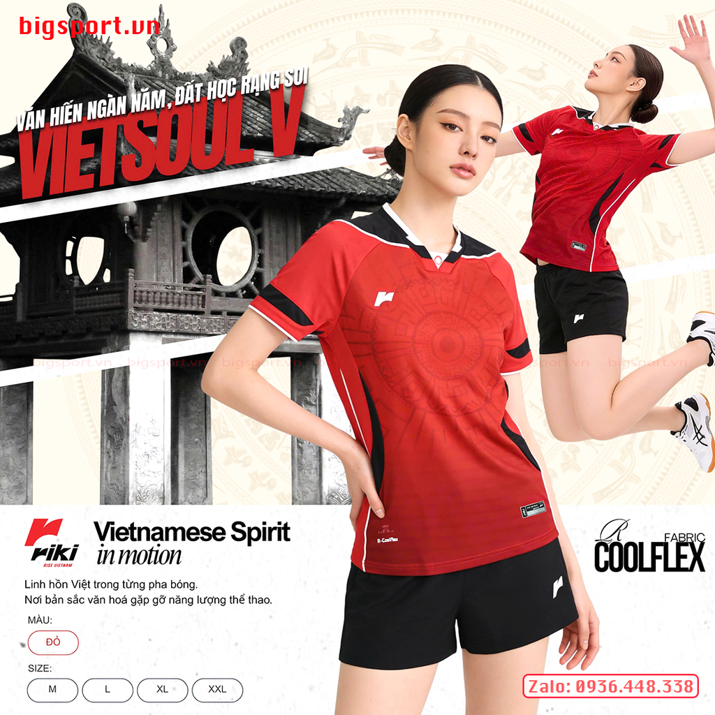 Quần áo bóng chuyền nữ Riki Vietsoul V
