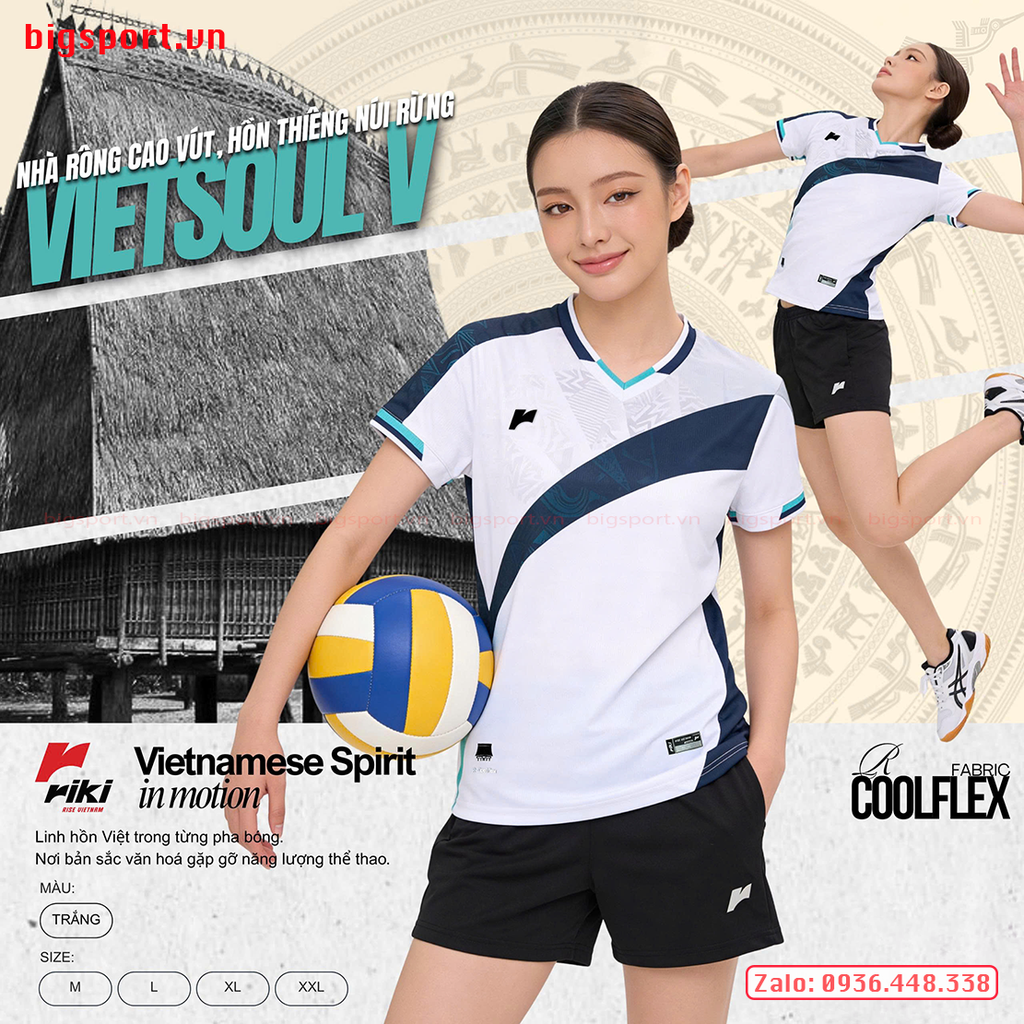 Quần áo bóng chuyền nữ Riki Vietsoul V