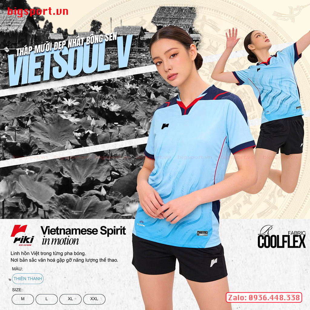 Quần áo bóng chuyền nữ Riki Vietsoul V