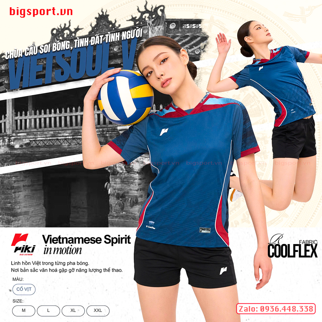 Quần áo bóng chuyền nữ Riki Vietsoul V