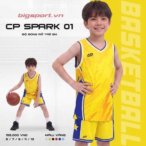 Quần áo bóng rổ trẻ em CP Spark 01