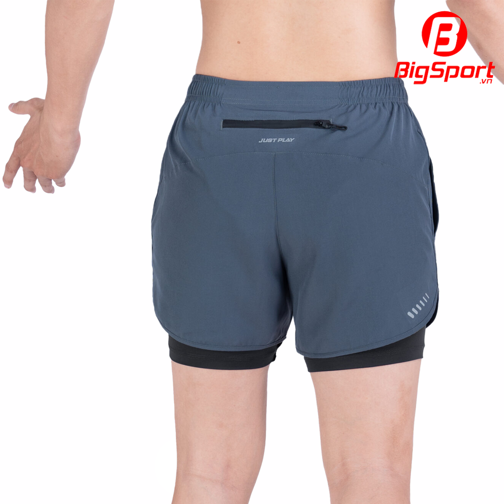 Quần short thể thao nam 2 lớp JustPlay Breeze