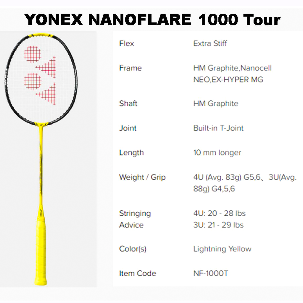 Vợt cầu lông Yonex NanoFlare 1000 Tour