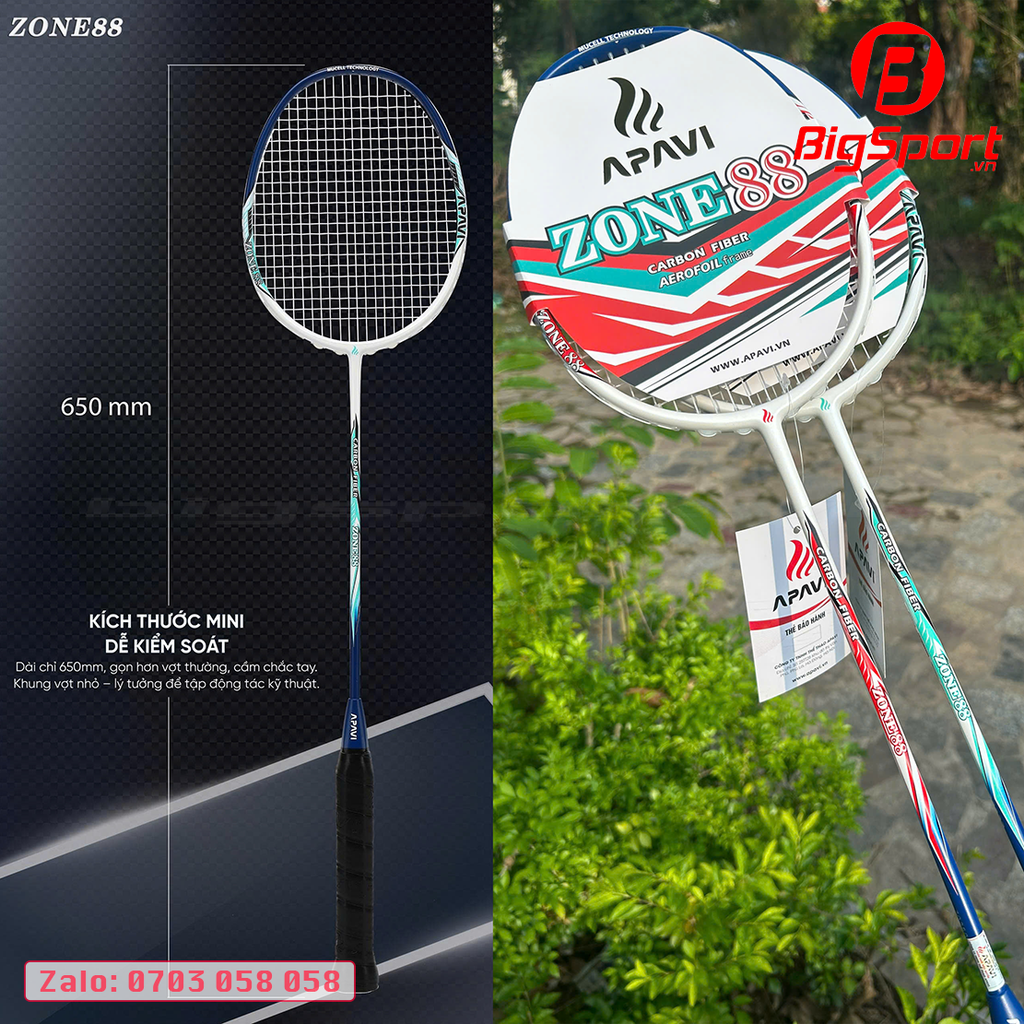 Vợt cầu lông tập điểm ngọt Apavi Zone 88