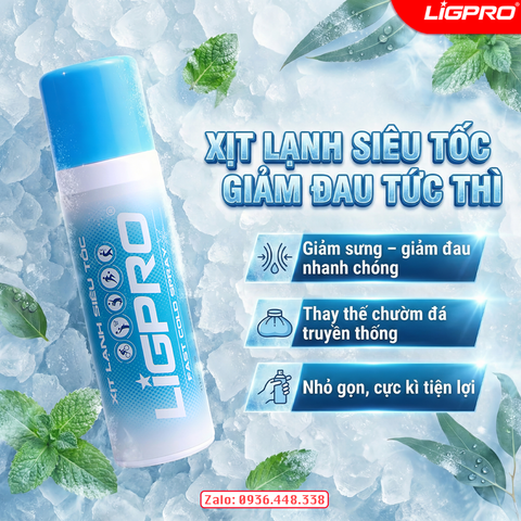 Chai xịt lạnh giảm đau siêu tốc Ligpro 200ml