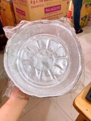 Set 10 khay dĩa bạc lót nồi chiên không dầu size lớn 24CM