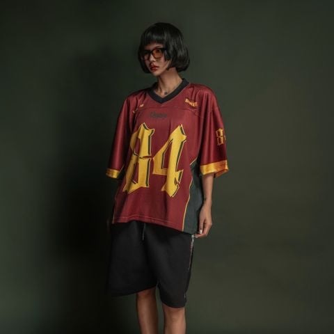  Áo thun Degrey Jersey cổ tim màu đỏ thời trang thể thao màu flexible x3- JERFLEXDO 