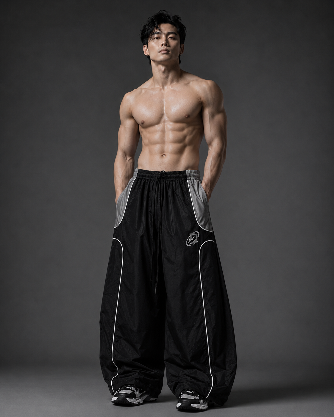  Quần Dài Degrey màu ĐEN XÁM Long Pants Poly in Logo - PAPOLYXAM 