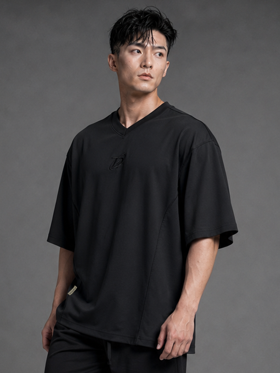  Áo Degrey Jersey Mesh Fabric màu ĐEN thêu D Logo - JERMESHDEN 