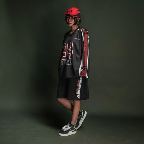  Áo thun tay dài màu đen Degrey Jersey long sleeve cổ tim thời trang thể thao Flexible x3 color - FLEXDEN 