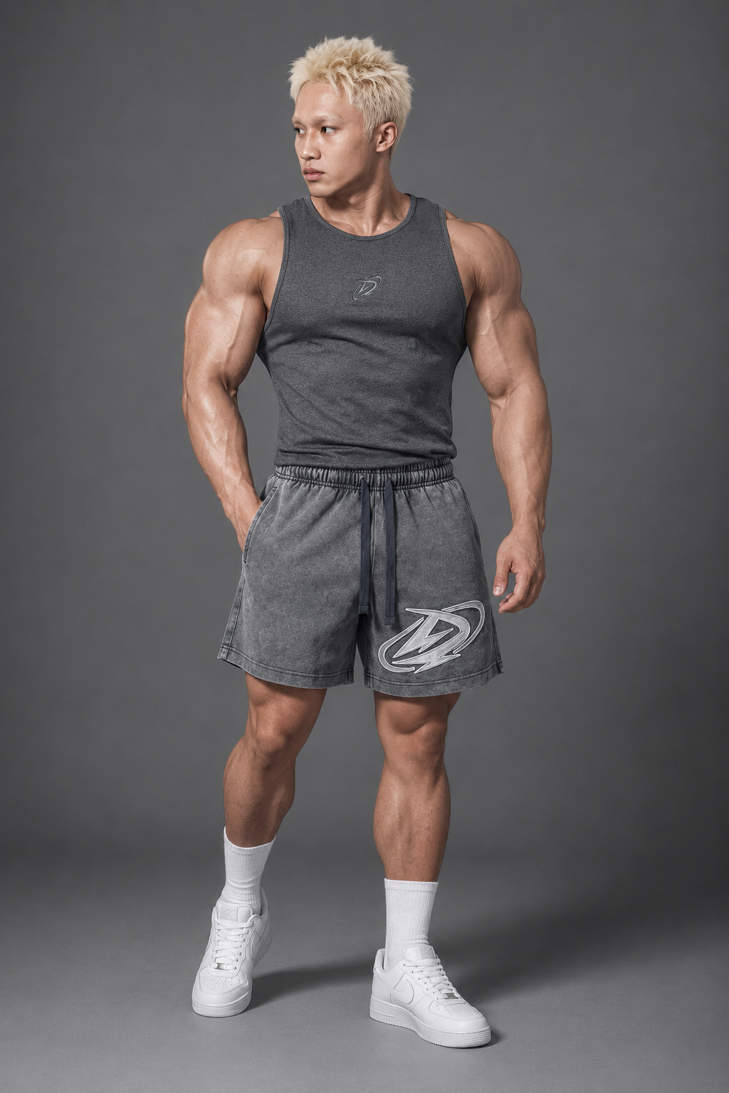  Áo TankTop thể thao màu XÁM Degrey NEW Compressor thêu logo - NEWCOMTANKXAM 