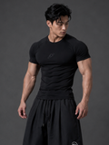  Áo thun thể thao màu ĐEN Degrey BIG Compressor Tee thêu logo - BIGCOMTEEDEN 