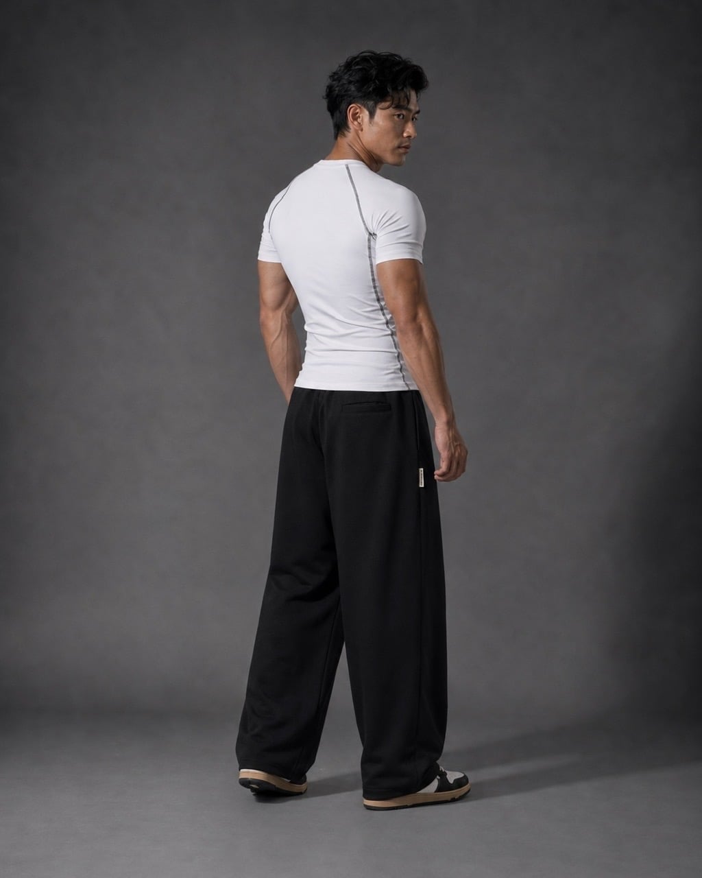  Áo thun Body màu TRẮNG Degrey Compressor Tee in logo - BODYTEETRA 