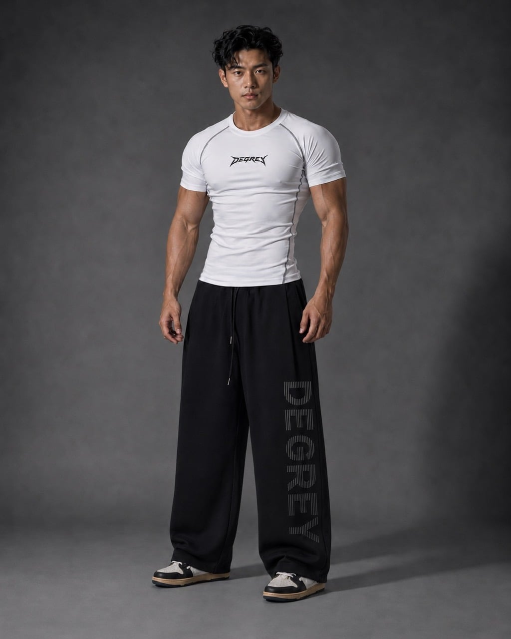  Áo thun Body màu TRẮNG Degrey Compressor Tee in logo - BODYTEETRA 