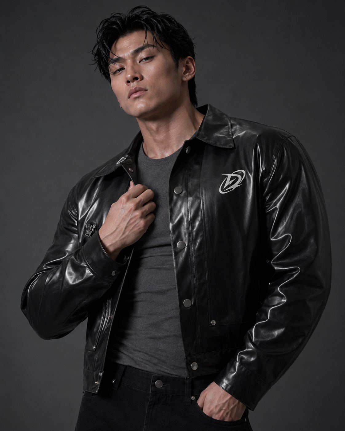  Áo Khoác Degrey Simili Black Jacket D Logo - JKDSI 