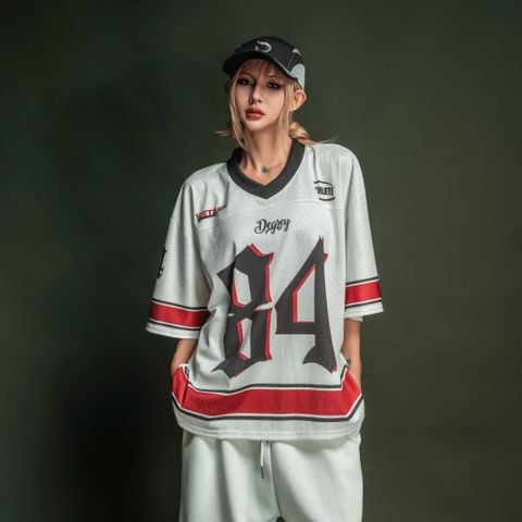  Áo thun Degrey Jersey cổ tim in hình thời trang thể thao nam nữ màu flexible x3- JERFLEX 