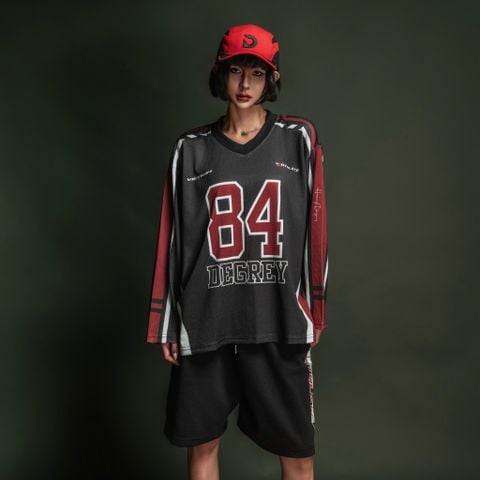  Áo thun tay dài màu đen Degrey Jersey long sleeve cổ tim thời trang thể thao Flexible x3 color - FLEXDEN 