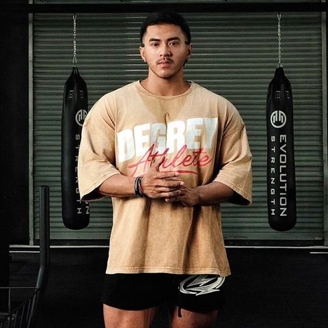  Áo Thun màu wax VÀNG Degrey kiểu dáng rộng in logo - OVSWAXVANG 