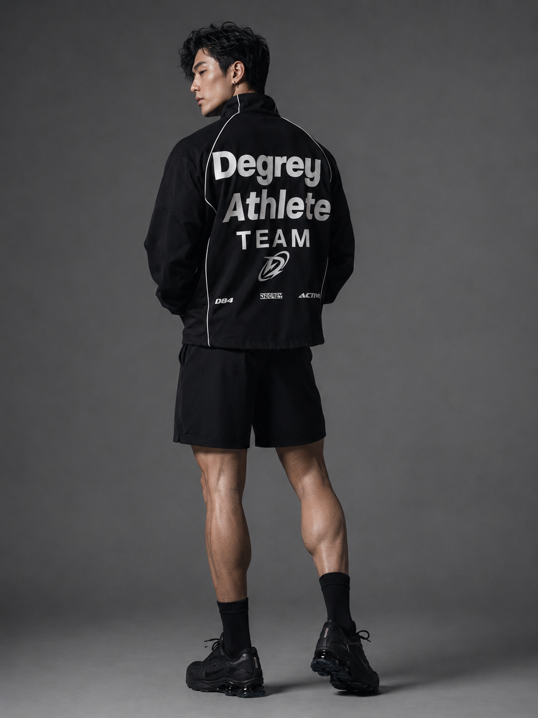  Jacket Degrey Athlete áo khoác dù thể thao màu đen - JACKATHDEN 