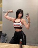  Áo Degrey Gym Sport Bra màu Trắng Đỏ thể thao - BRATRADO 