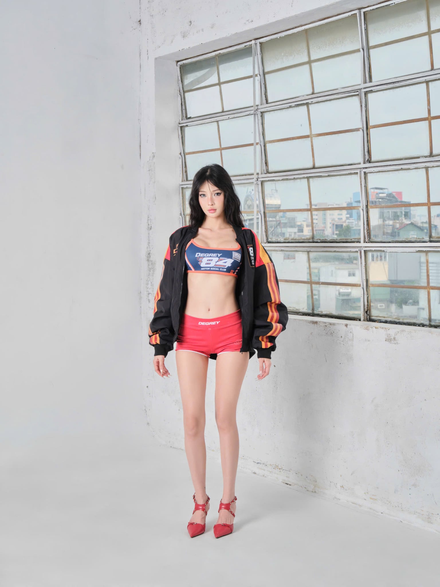  Quần Degrey Compression Shorts màu ĐỎ thể thao nữ - SHOCOMDO 