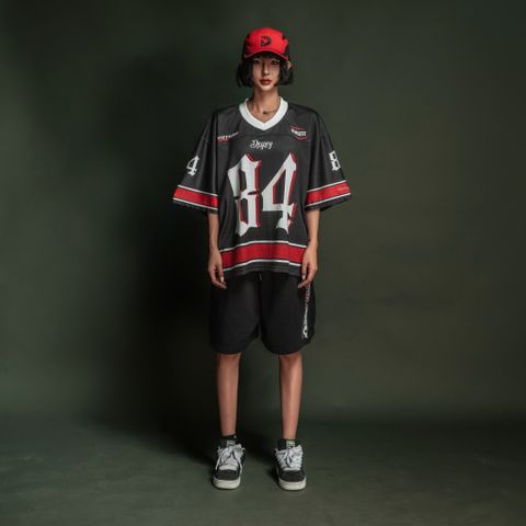  Áo thun Degrey Jersey cổ tim màu đen thời trang thể thao màu flexible x3- JERFLEXDEN 