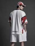  Áo thun Degrey Jersey Striker 84 cổ tim màu trắng in hình thời trang thể thao - JERSTRIT 