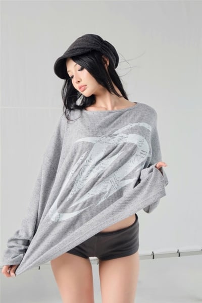  Áo Thun Longsleeve WAFFLE GREY in 2 mặt - WAFGREY 