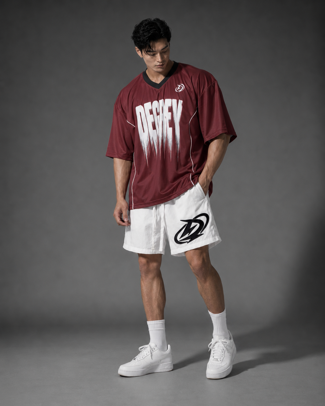 Áo Degrey Jersey Mesh Fabric DRIP RED - JERMESHDRIP 