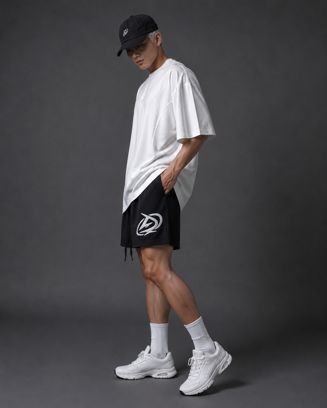  Áo Thun Degrey TC Oversize màu TRẮNG thêu New Logo - OVSTCTRANG 