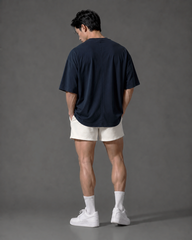  Áo Thun Degrey TC Oversize màu NAVY thêu New Logo - OVSTCNAVY 