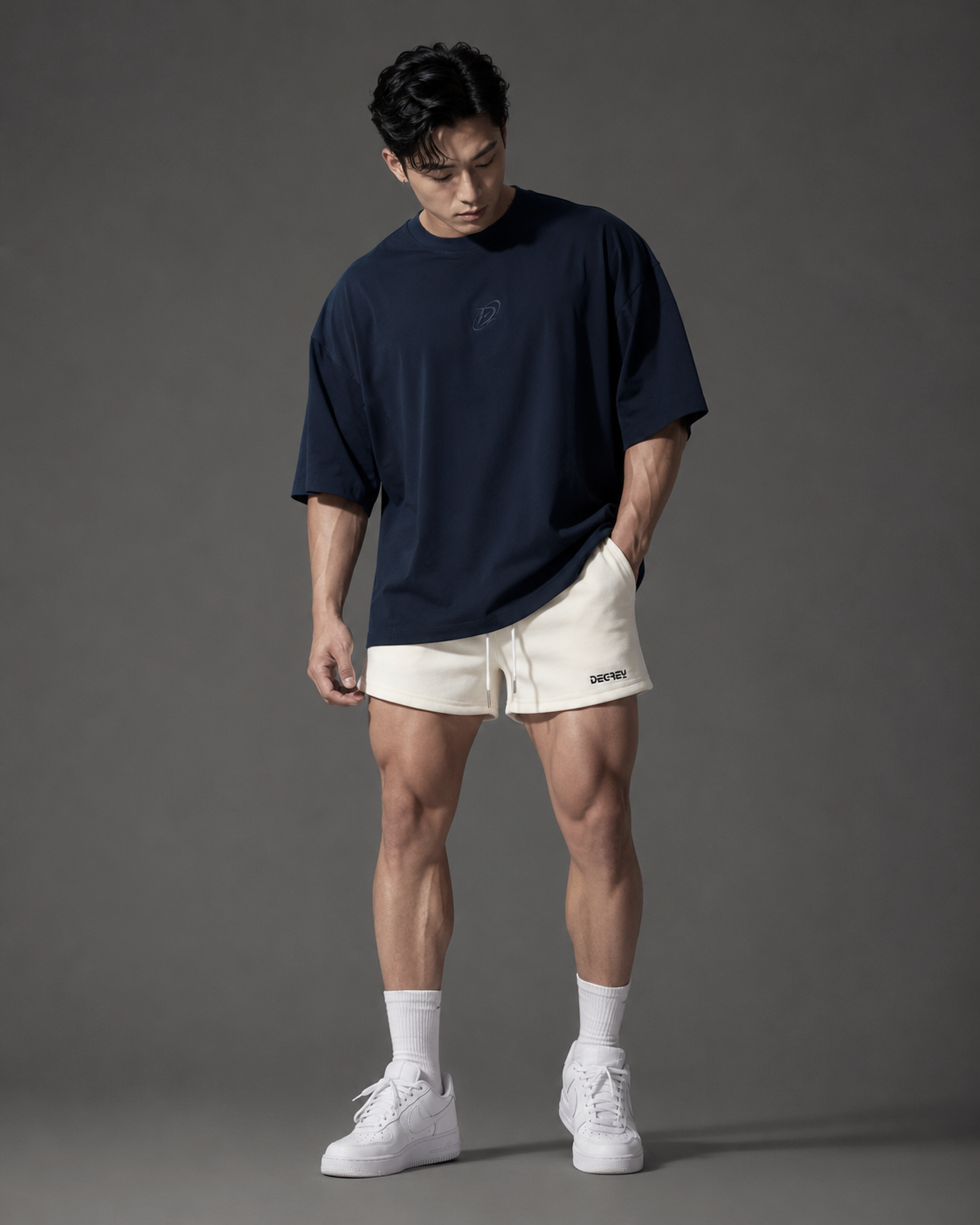  Quần Degrey màu KEM thể thao vải thun nỉ poly 2 da - QTTK 