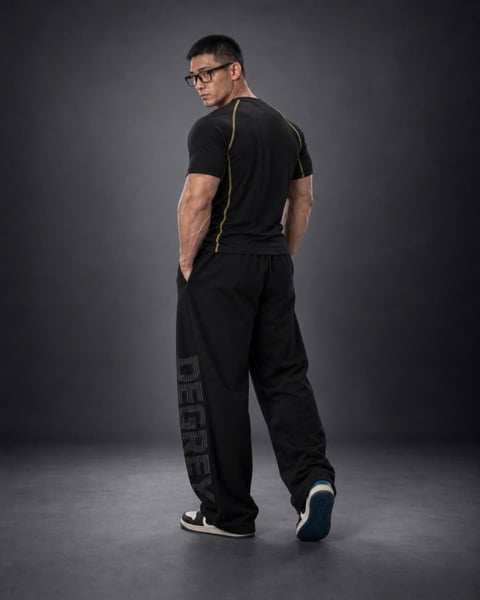  Áo thun Body màu ĐEN Degrey Compressor Tee in logo - BODYTEEDEN 
