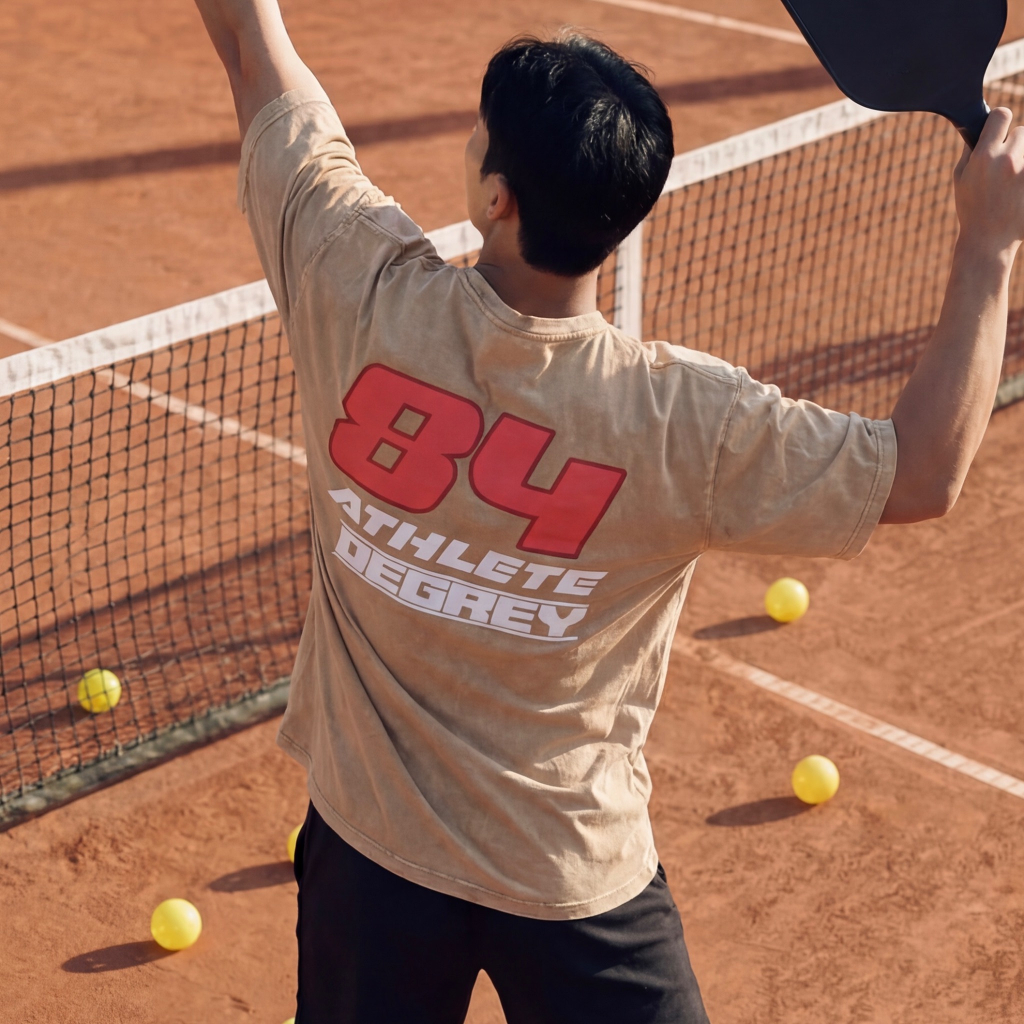  Áo Thun màu wax VÀNG Degrey kiểu dáng rộng in logo - OVSWAXVANG 