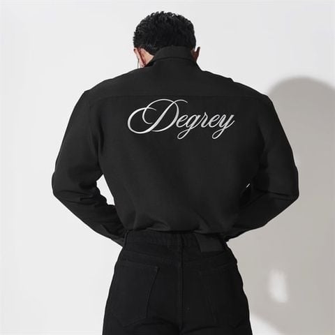  Áo sơ mi tay dài màu đen Degrey Longsleve Shirt Basic Logo - LONGSHIRTLOGO 