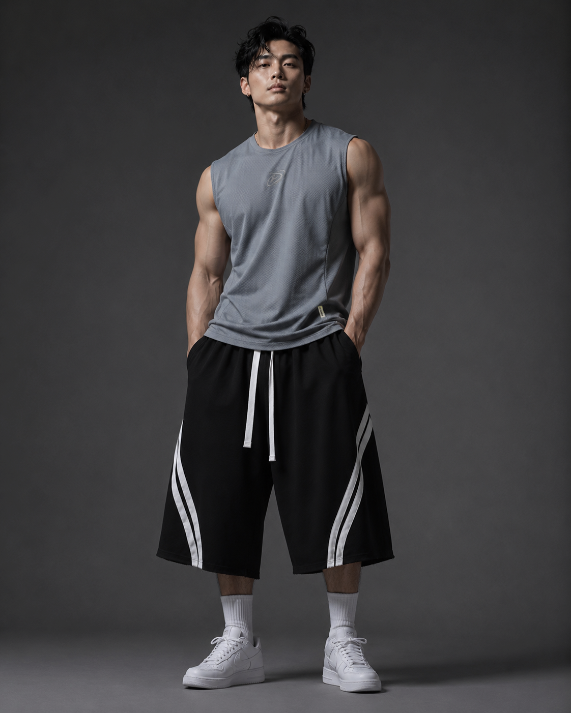  Áo ba lỗ màu XÁM Degrey Sport Tank Top Body - TANKBODYXAM 