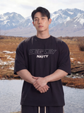  Degrey NATTY áo thun màu ĐEN kiểu dáng rộng in hình logo - OVSNATTY 