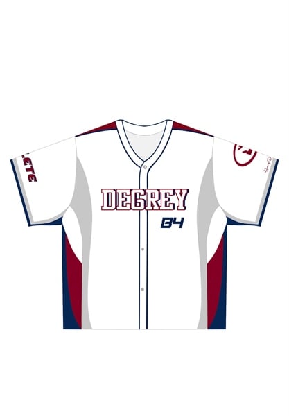  Áo khoác sơmi Jersey Degrey Baseball FLEX màu trắng - BASEFLEX 