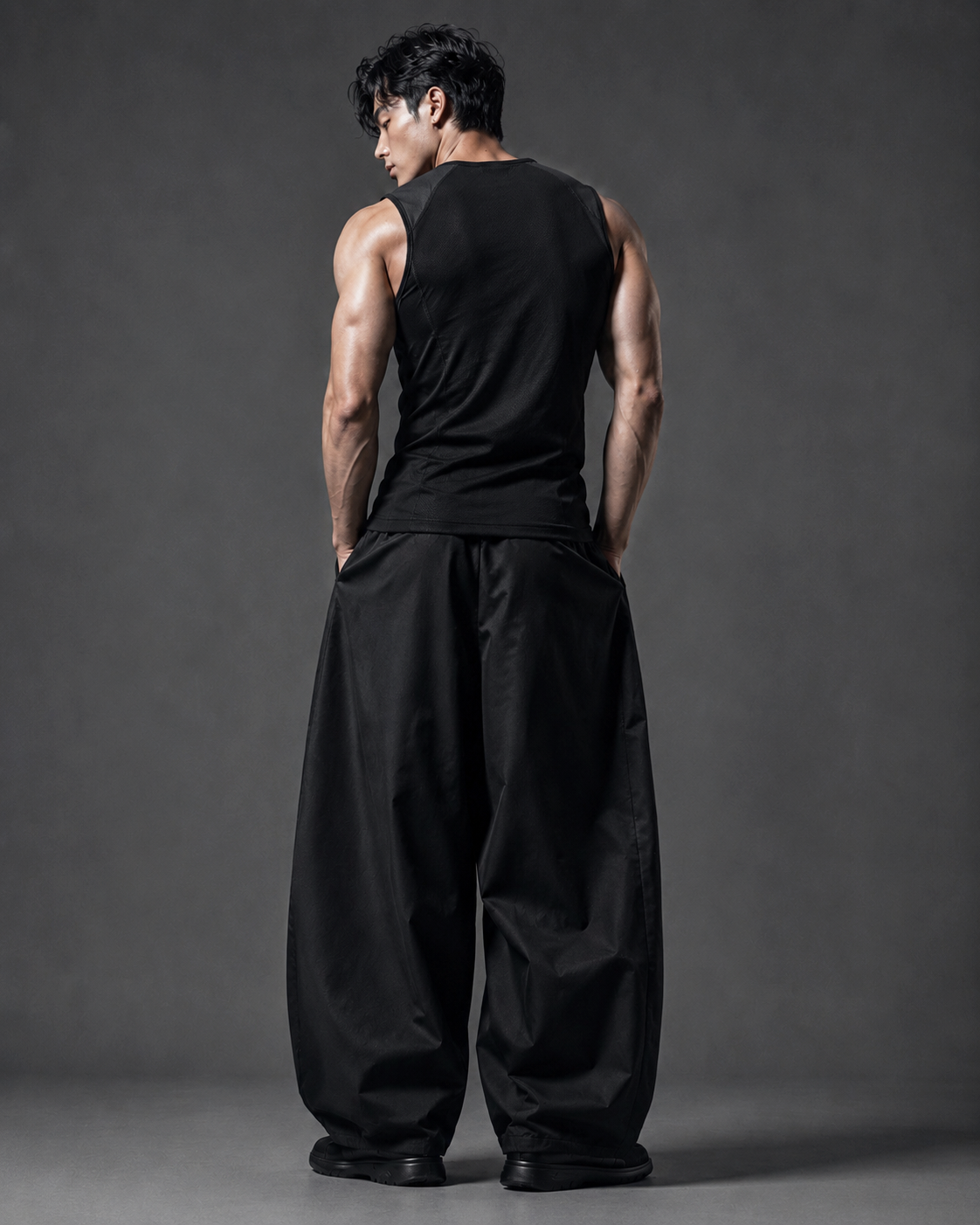  Quần Dài Degrey màu ĐEN Long Pants Micro Poly Thêu Athelete - PAMICRO 